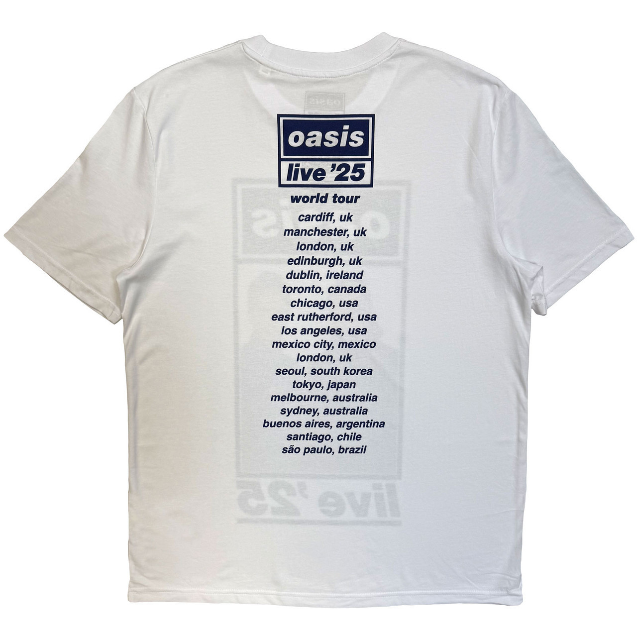 Oasis 'Colour Photo Live '25 World Tour' (White) T-Shirt