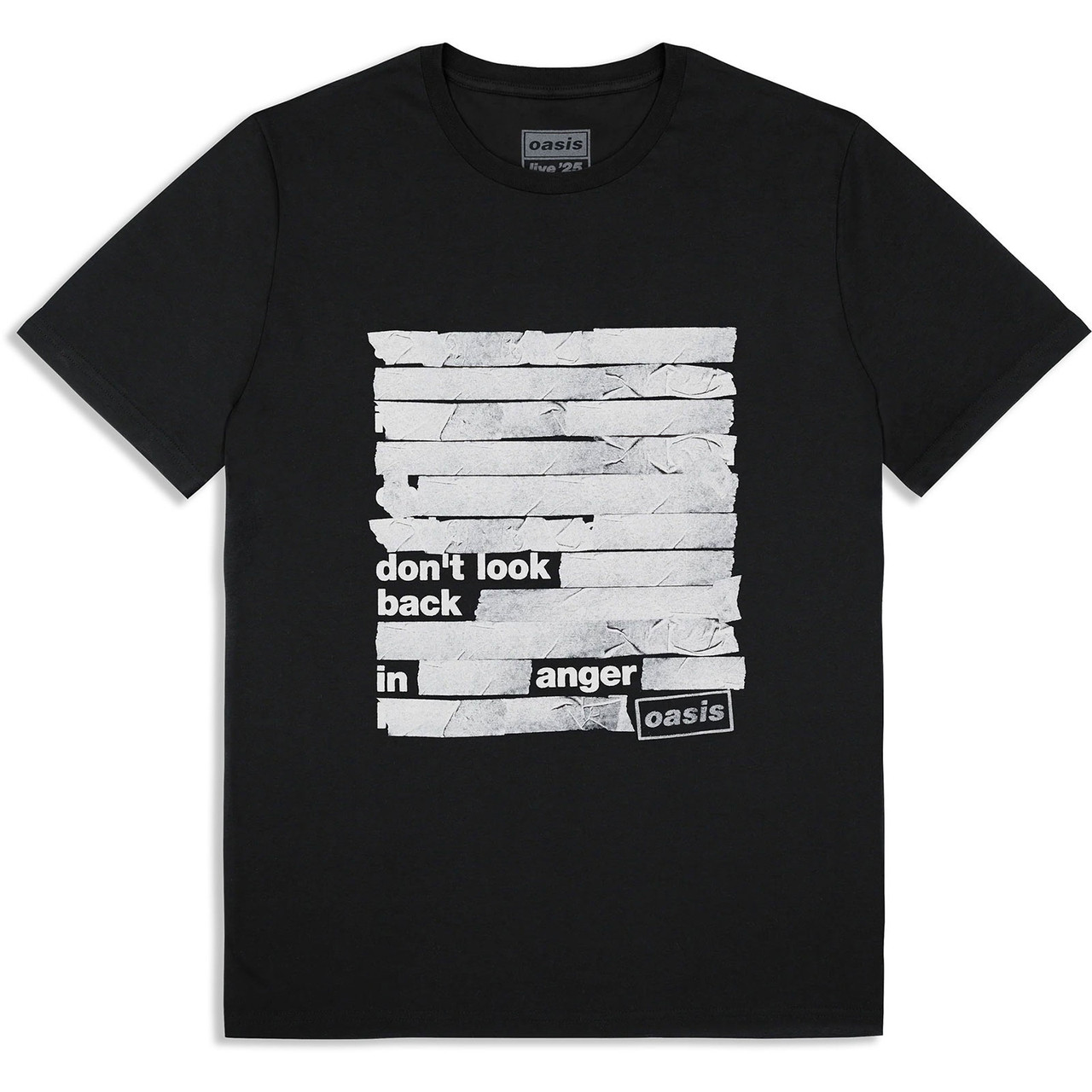 Oasis 'Don't Look Back In Anger Tape' (Black) Ex-Tour T-Shirt