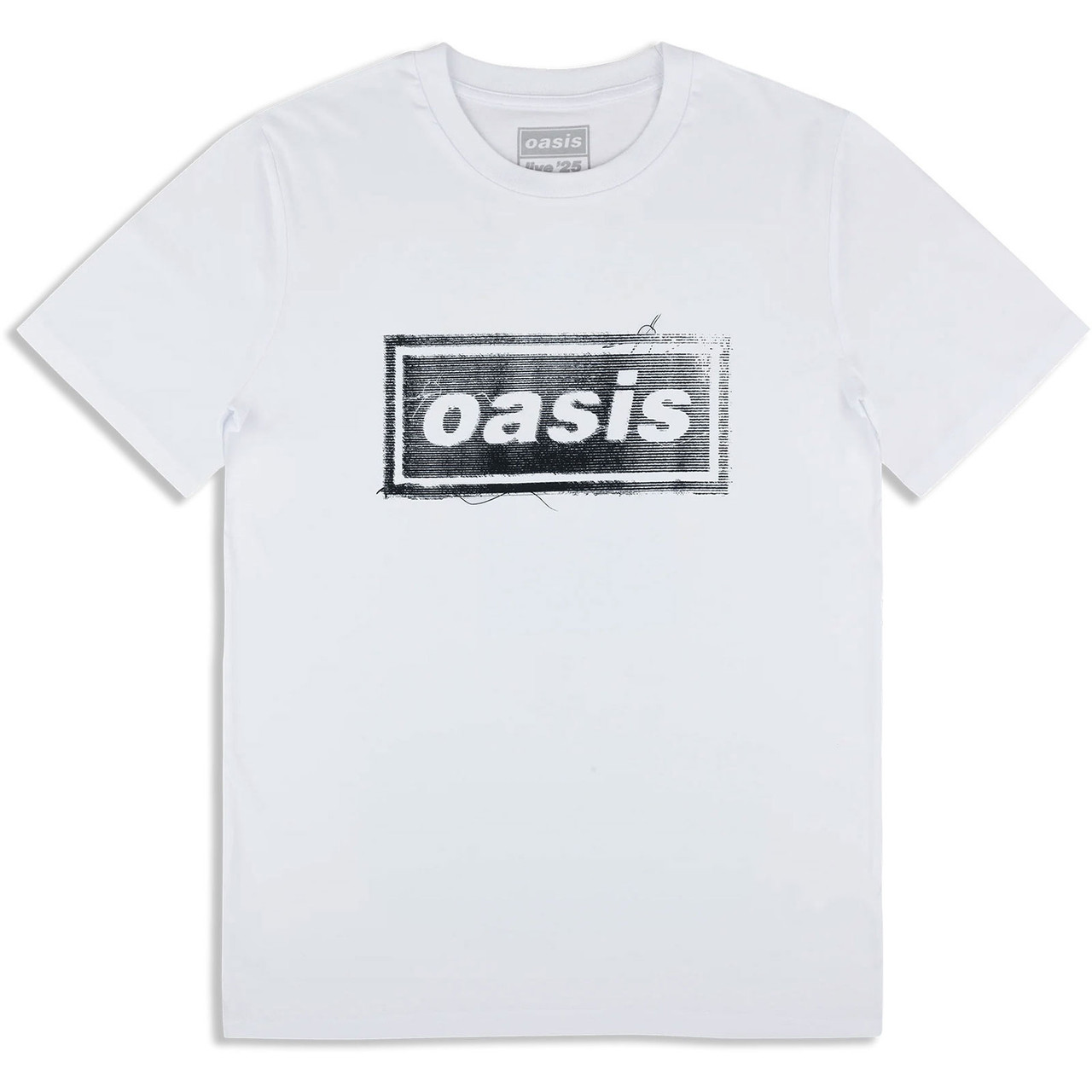 Oasis 'Thread Logo' (White) Ex-Tour T-Shirt