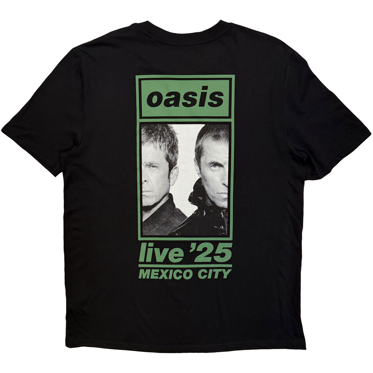 Oasis 'Mexico City Half Faces Fan Store' (Black) T-Shirt