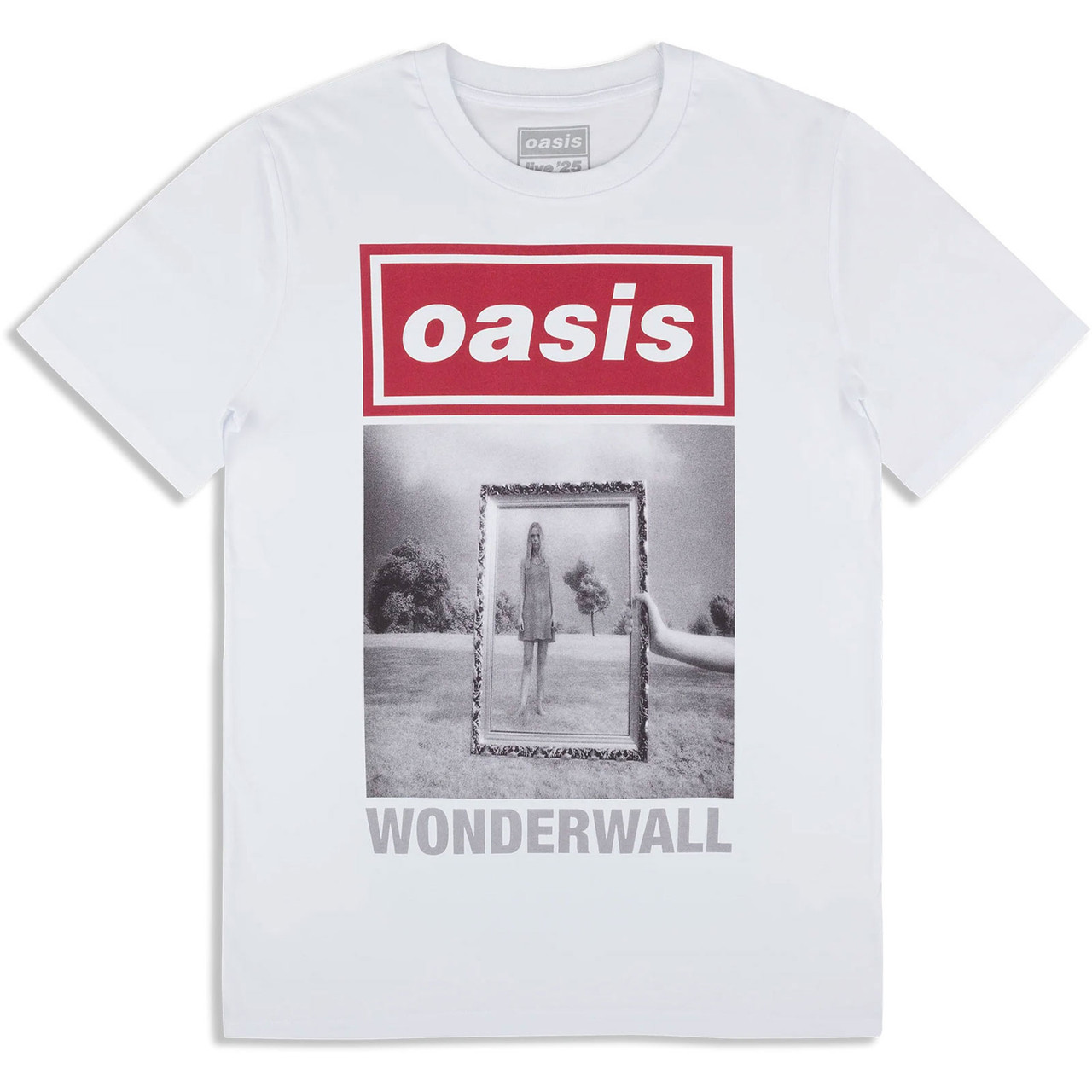 Oasis 'Wonderwall Single Cover' (White) Ex-Tour T-Shirt
