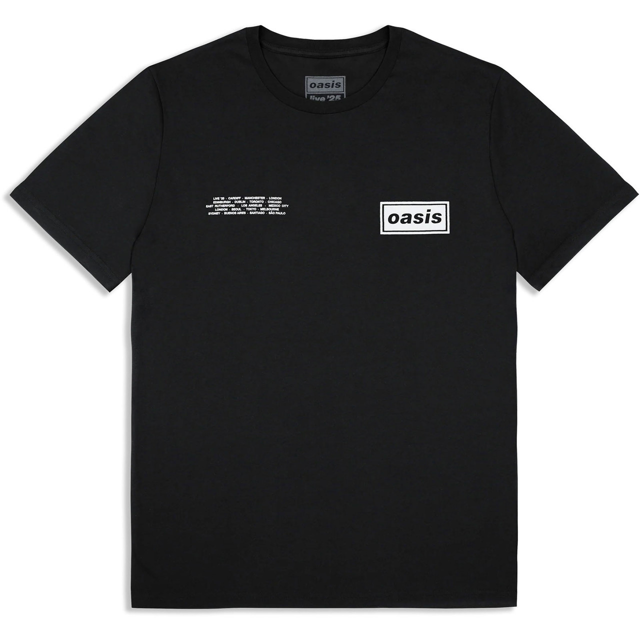 Oasis 'Global Cities Logo' (Black) Ex-Tour T-Shirt