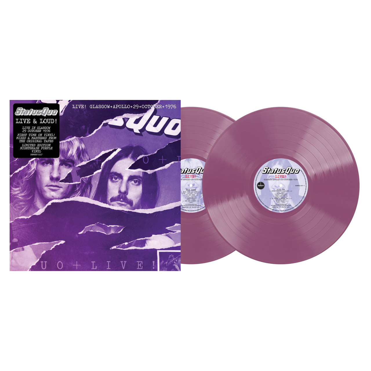 The Status Quo UKオリジナル盤 LPレコード Status Quo 'Live In Glasgow 29th October 1976' 2LP Nightshade