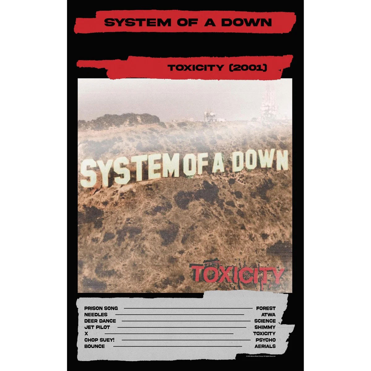 System of a Down 'Toxicity' Textile Poster