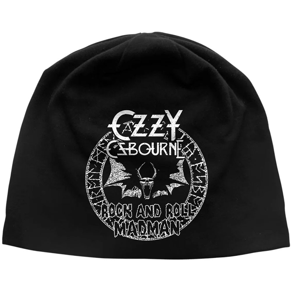 Ozzy Osbourne 'Rock N Roll Madman JD Print' (Black) Beanie Hat