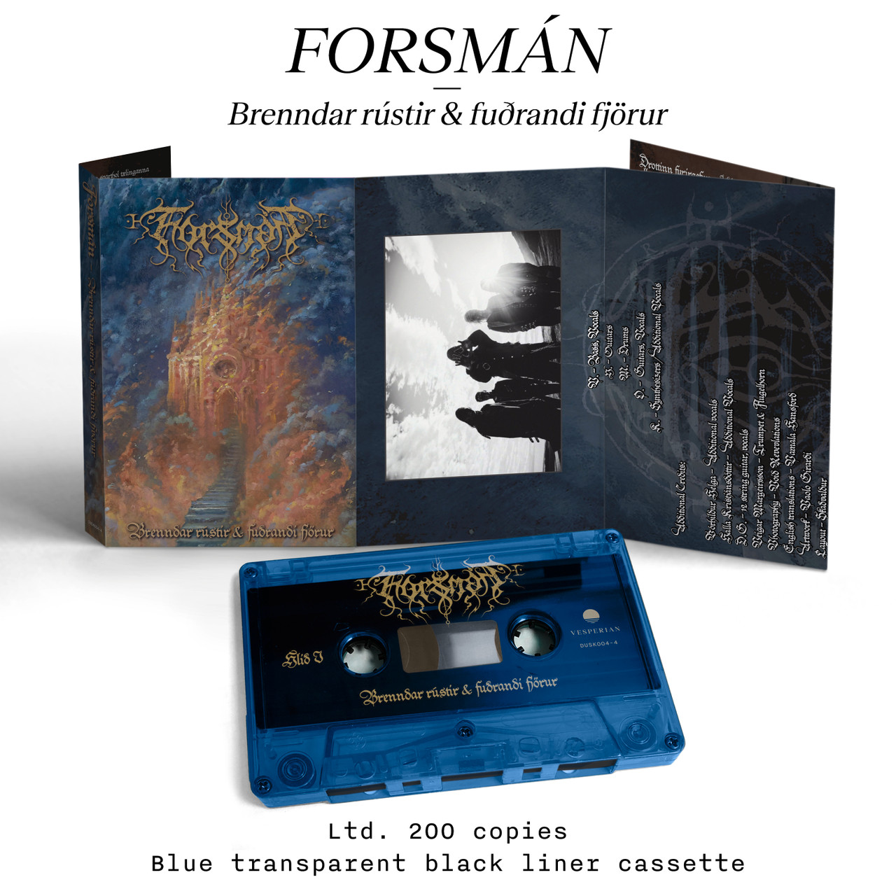 PRE-ORDER - Forsmán 'Brenndar Rústir og Fuðrandi Fjörur' Cassette - RELEASE DATE 26th June 2026