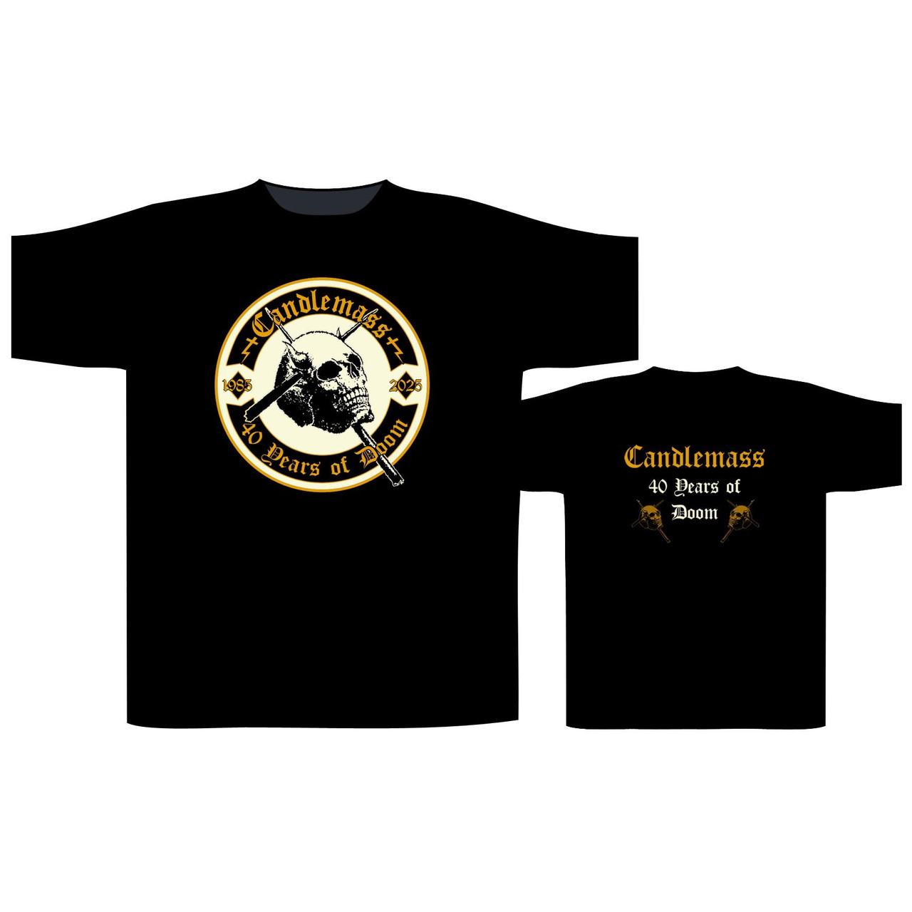 Candlemass '40 Years Of Doom' (Black) T-Shirt