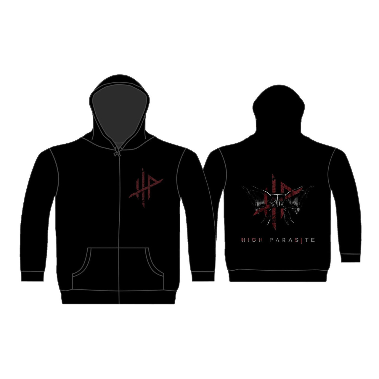 High Parasite 'Forever We Burn' (Black) Zip Up Hoodie