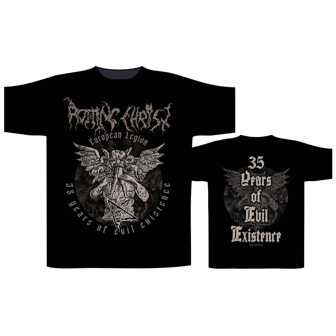 Rotting Christ '35 Years Of Evil Existence' (Black) T-Shirt
