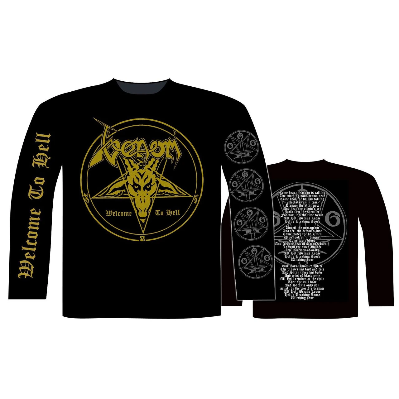 Venom 'Welcome To Hell v1' (Black) Long Sleeve Shirt