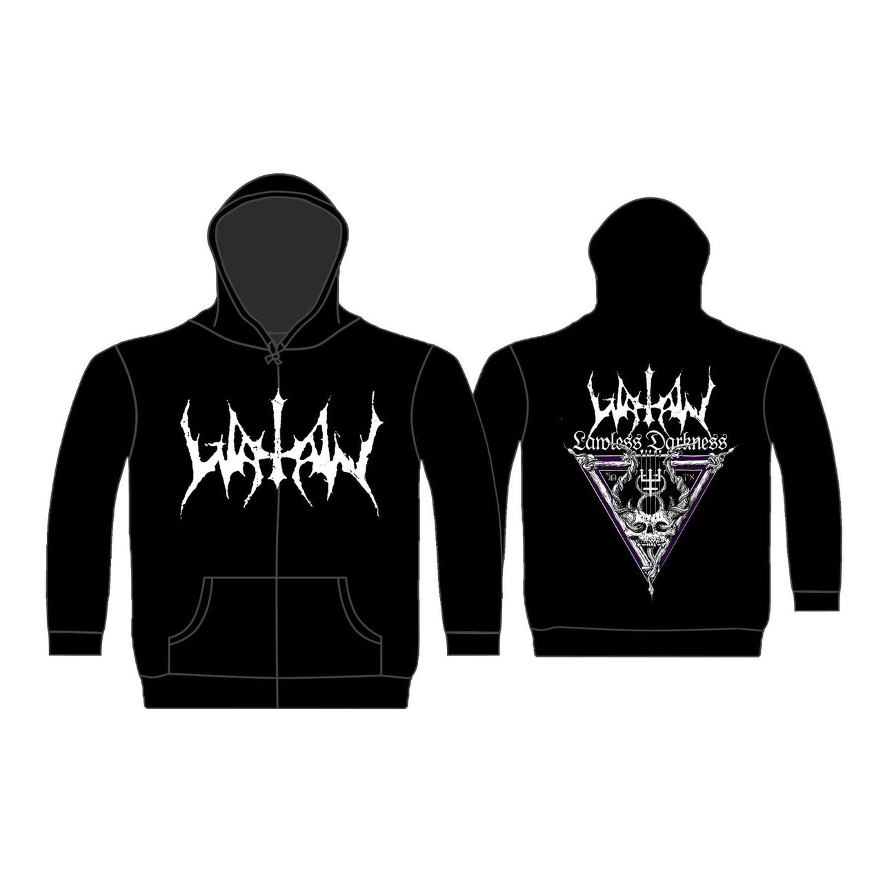 Watain 'Lawless Darkness' (Black) Zip Up Hoodie