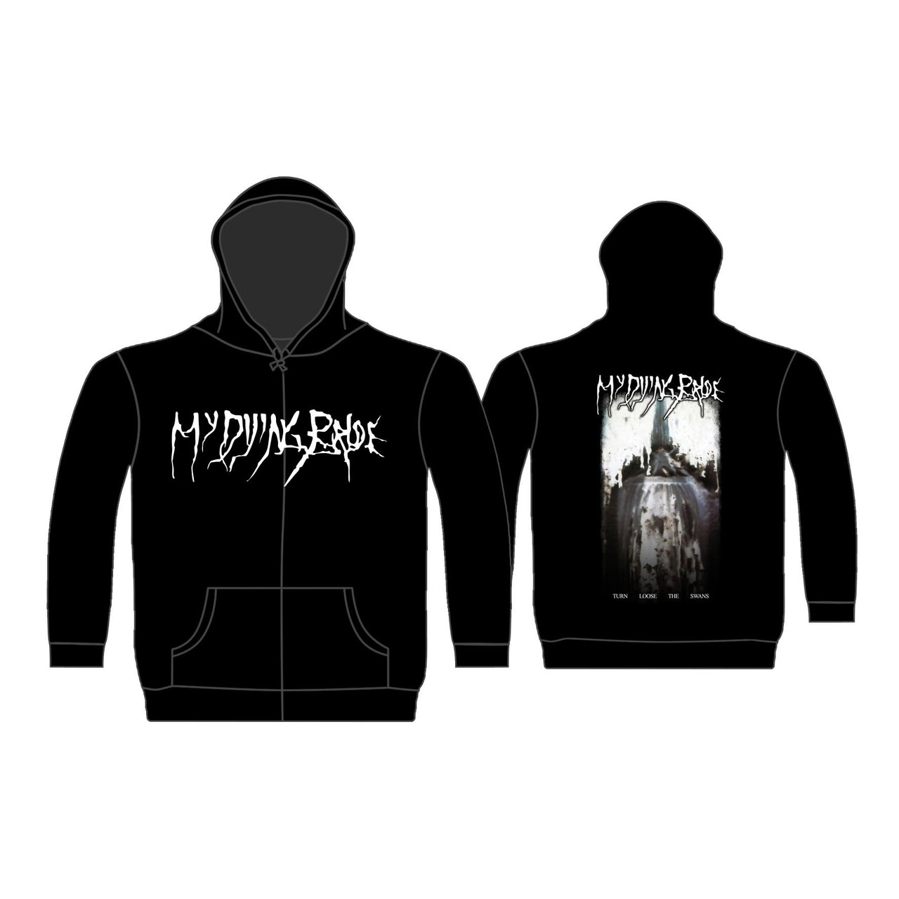 My Dying Bride 'Turn Loose The Swans' (Black) Zip Up Hoodie