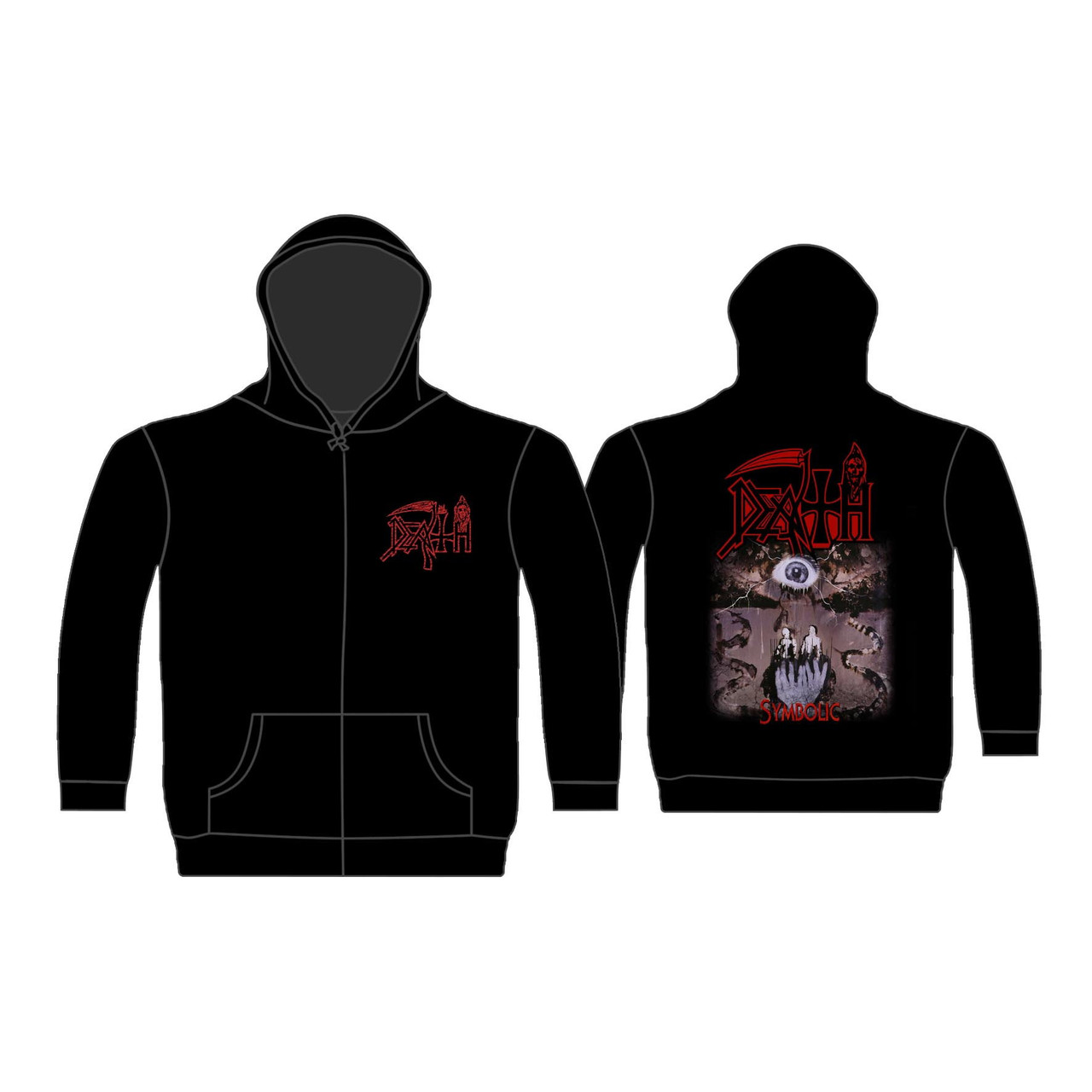 Death 'Symbolic' (Black) Zip Up Hoodie