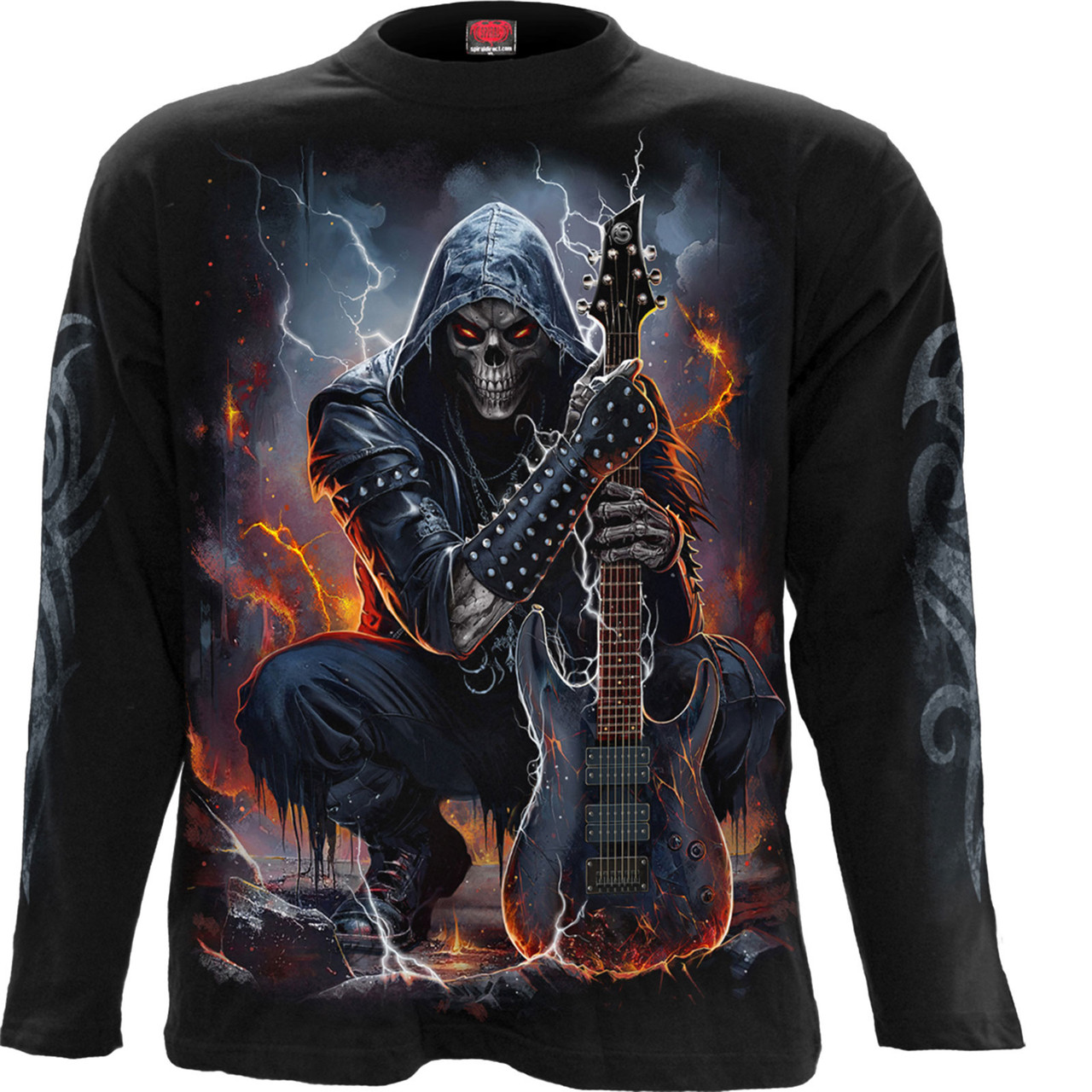 Spiral 'Death Rocker' (Black) Long Sleeve Shirt