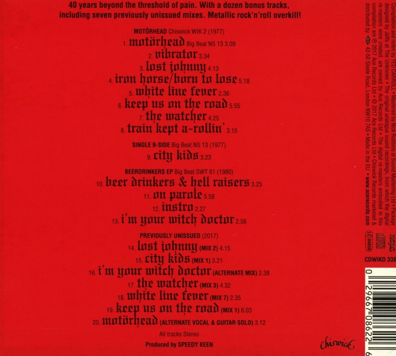 Motorhead 'Motorhead' (40th Anniversary Edition) CD Digipack