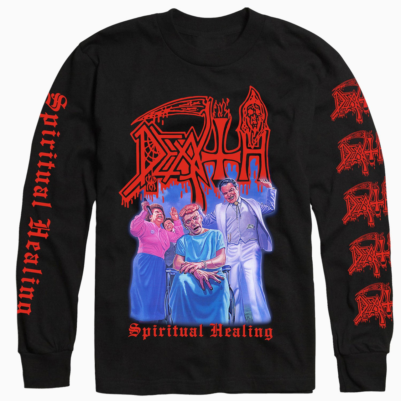 Death 'Spiritual Healing v1' (Black) Long Sleeve Shirt - US Import