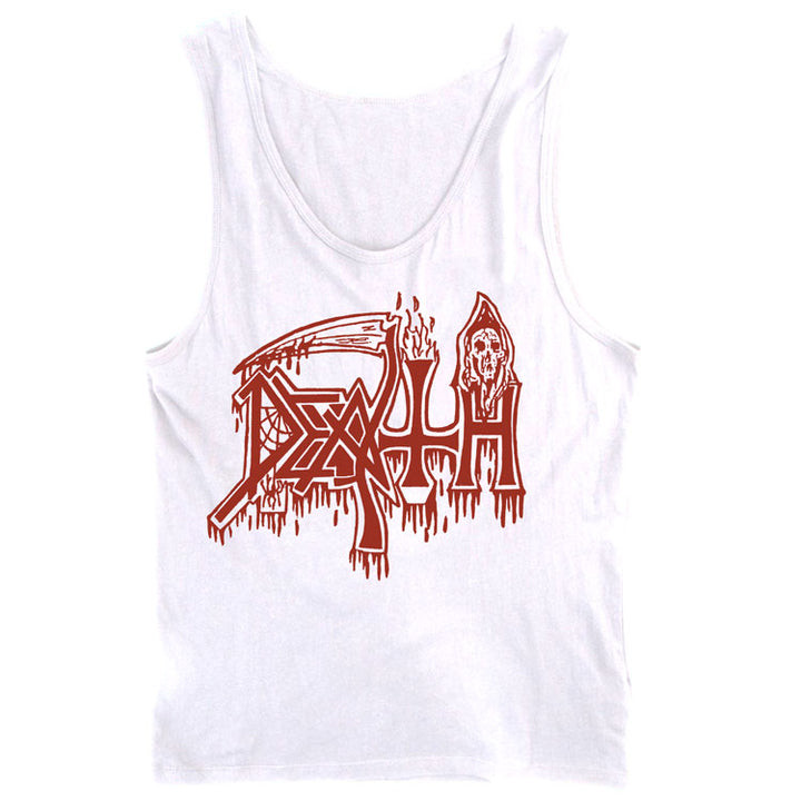 Death 'Classic Logo' (White) Tank Top - US Import