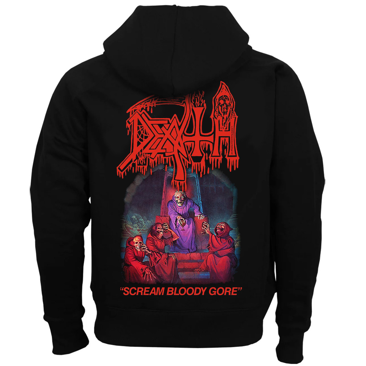 Death 'Scream Bloody Gore v1' (Black) Zip Up Hoodie - US Import