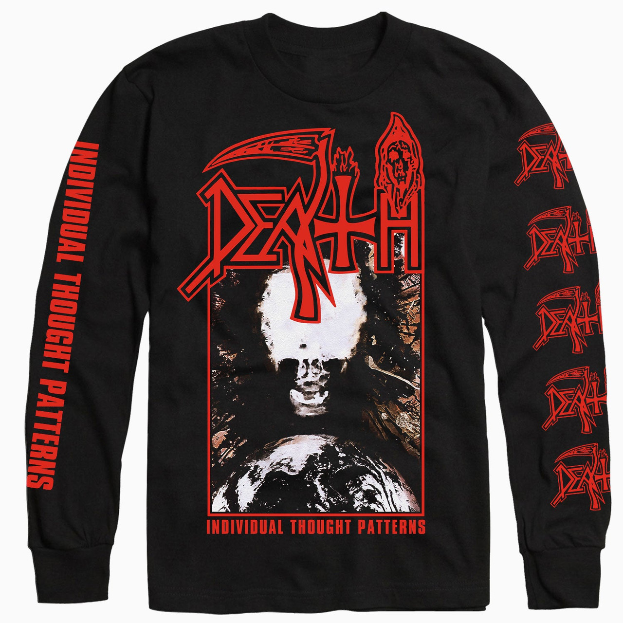 Death 'Individual Thought Patterns v1' (Black) Long Sleeve Shirt - US Import