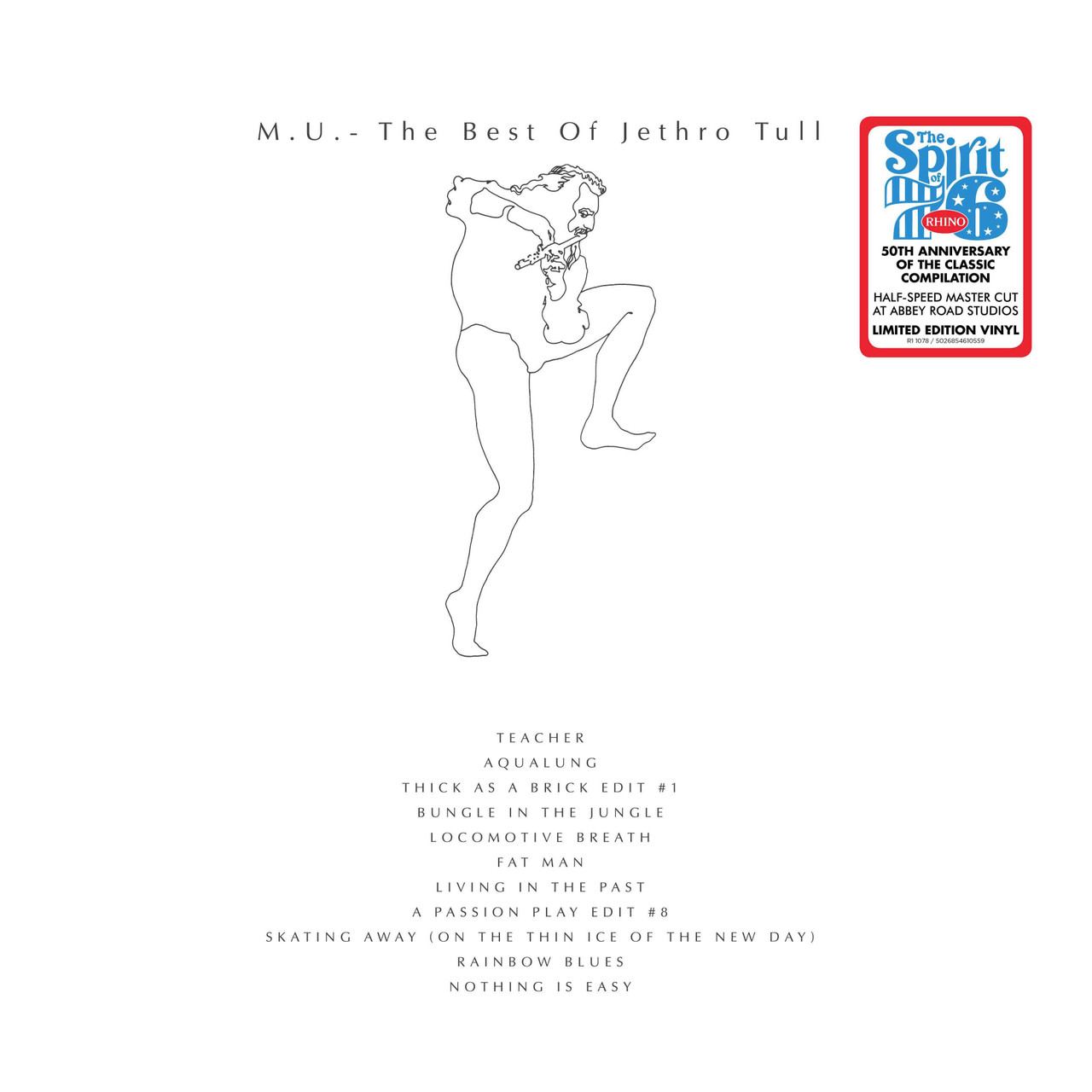 PRE-ORDER - Jethro Tull 'M.U. – The Best of Jethro Tull’ (Half Speed Master) LP Black Vinyl - RELEASE DATE 31st July 2026