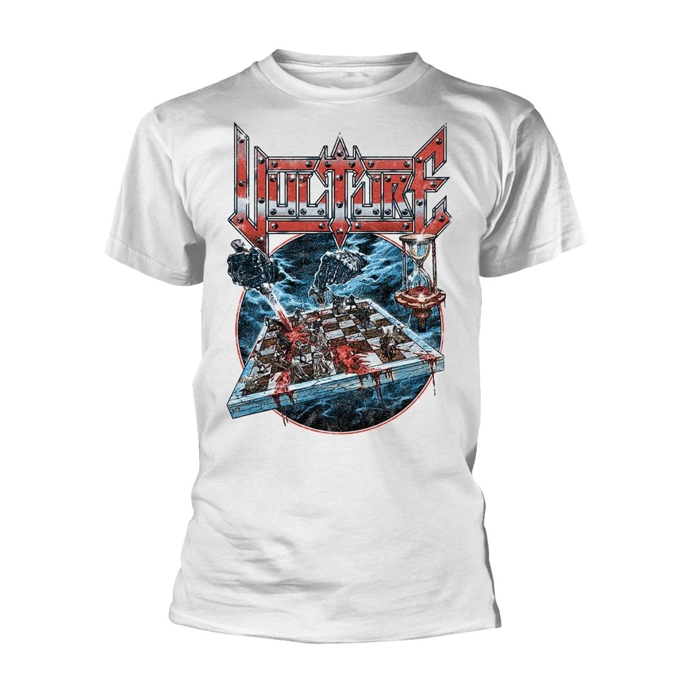 Vulture 'Heavier Than Time' (White) T-Shirt Front