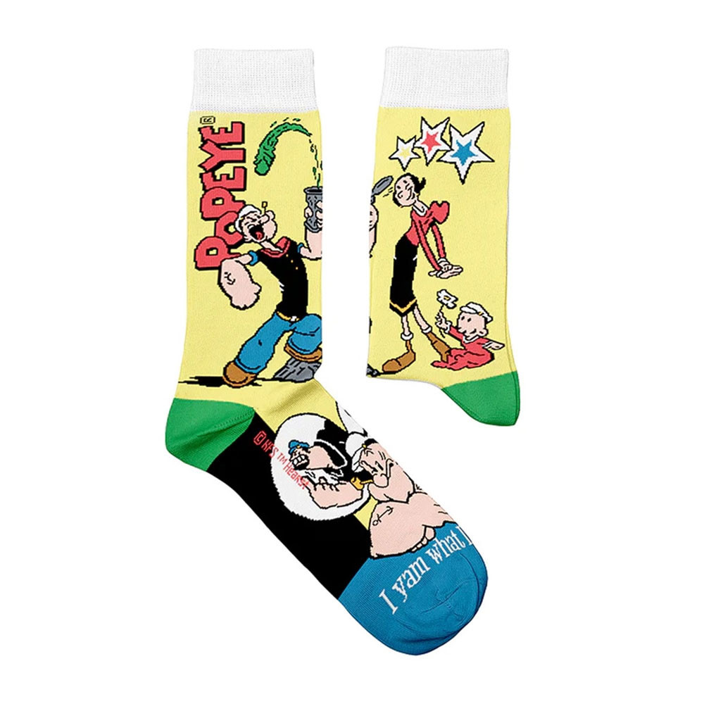 Popeye 'I Yam What I Yam' (Multicoloured) Socks