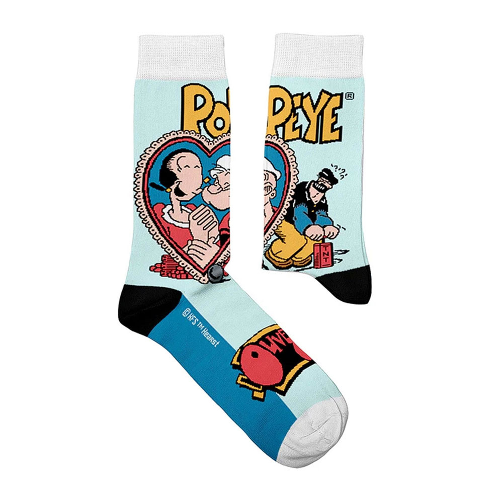 Popeye 'Popeye & Olive' (Multicoloured) Socks