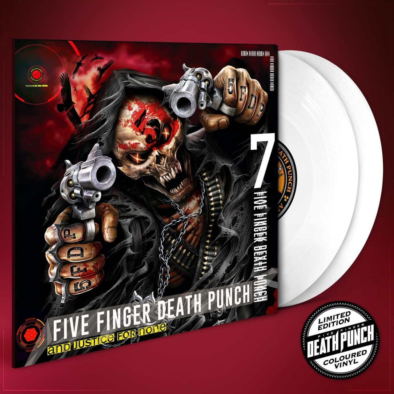 Five Finger Death Punch 'And Justice For None' 2LP White Vinyl