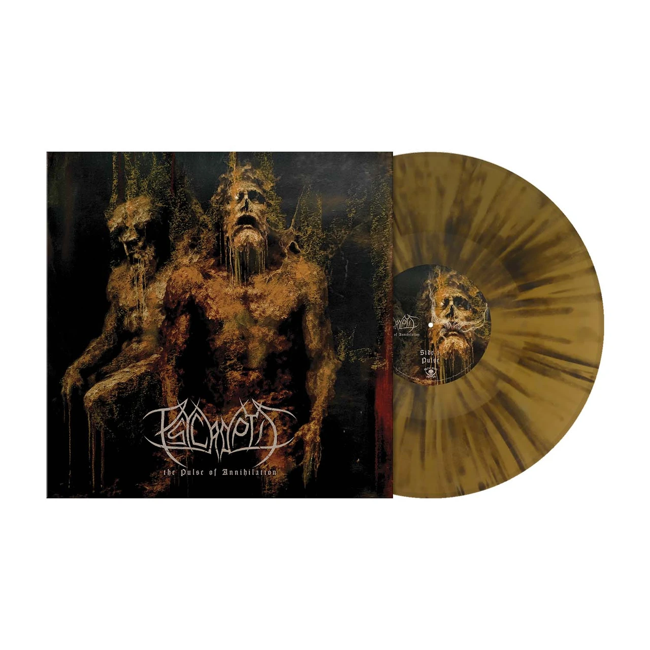 PRE-ORDER - Psycroptic 'The Pulse of Annihilation' LP Gold Black Splatter Vinyl - RELEASE DATE 17th July 2026