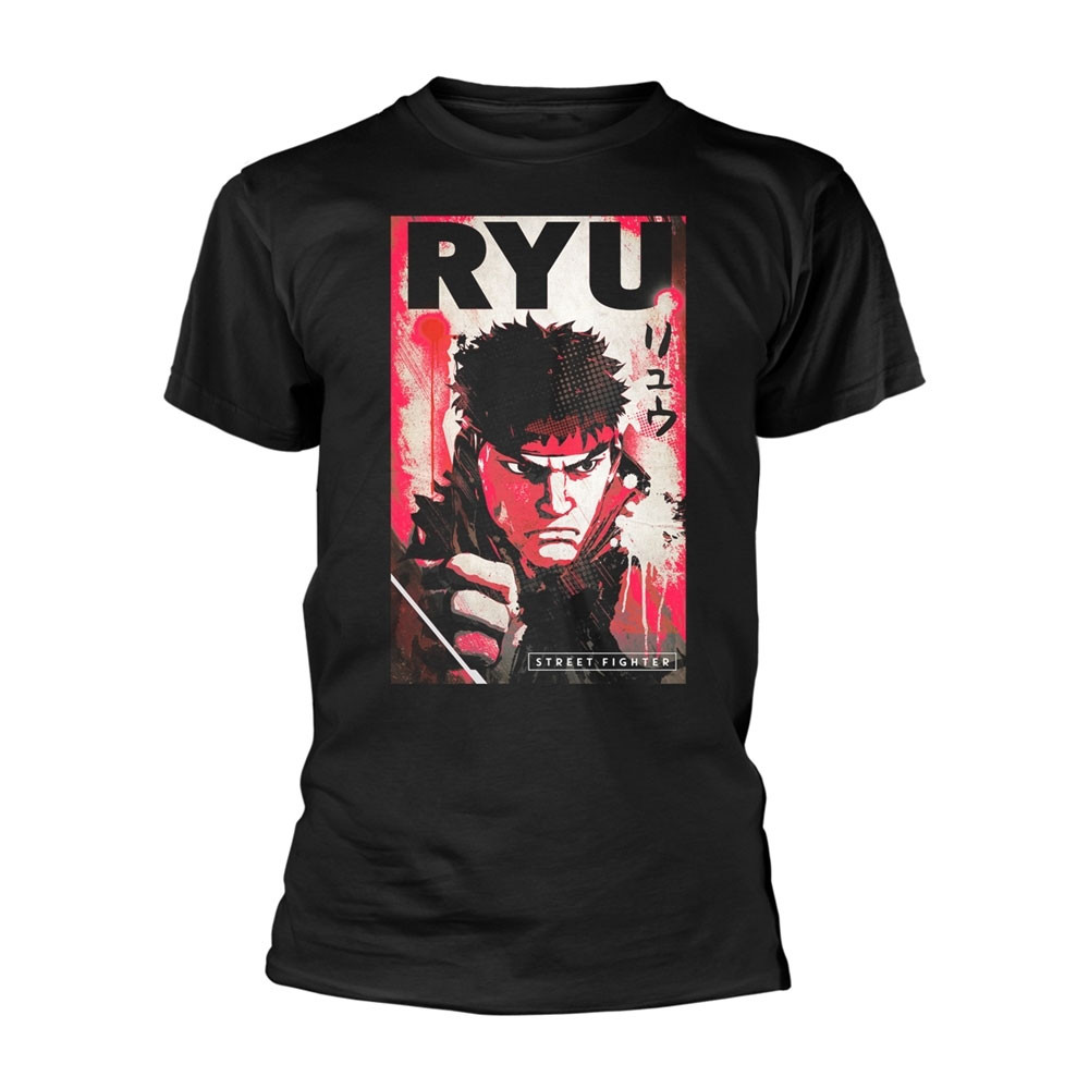Plan 9 - Street Fighter 'Ryu Poster' (Black) T-Shirt | Eyesore Merch