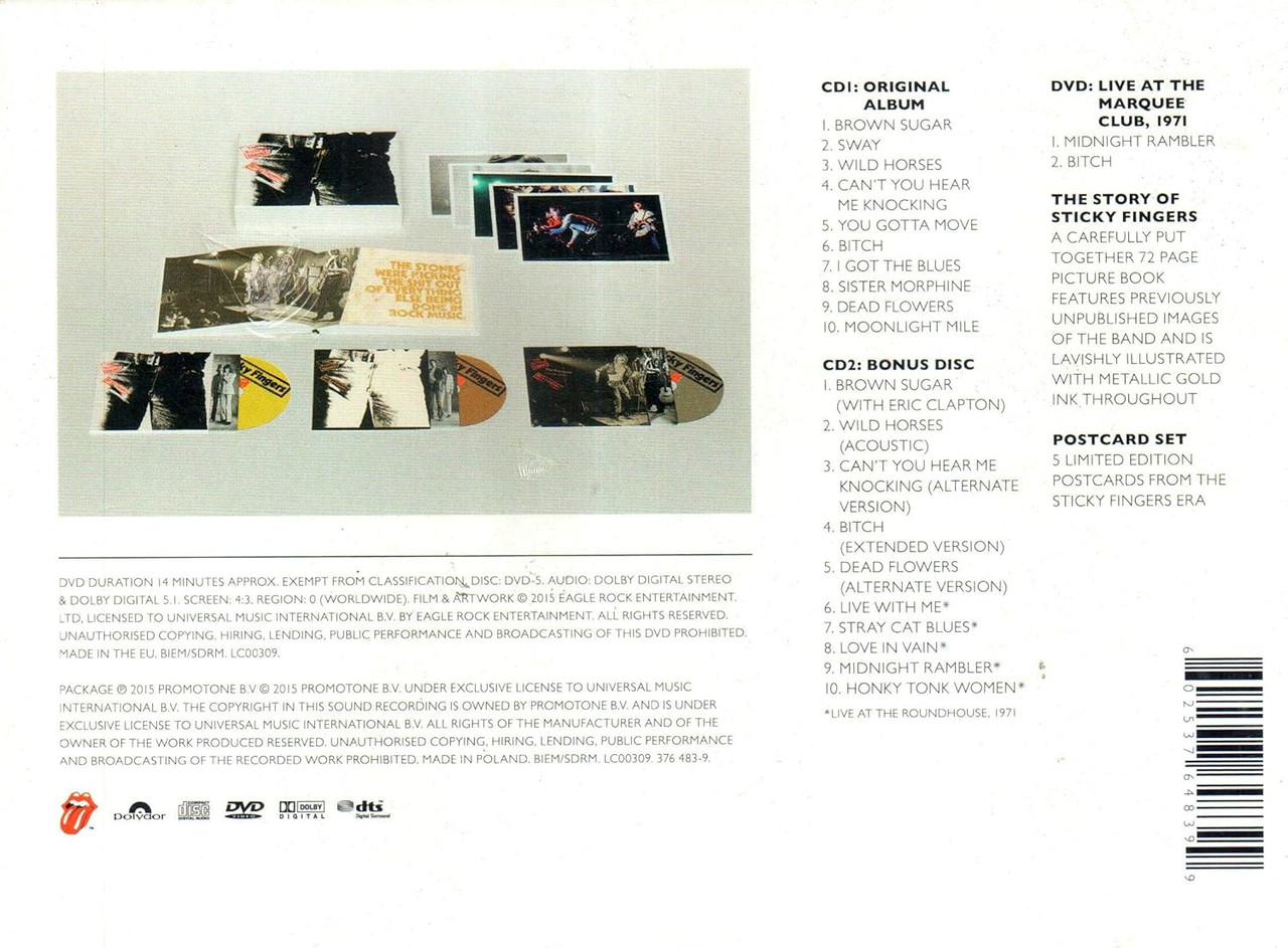 Rolling Stones 'Sticky Fingers' 2CD + DVD Deluxe