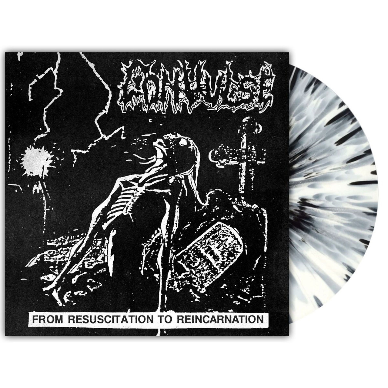 PRE-ORDER - Convulse 'From Resuscitation to Reincarnation - The Early Years' LP White Black Splatter Vinyl - RELEASE DATE 31st July 2026