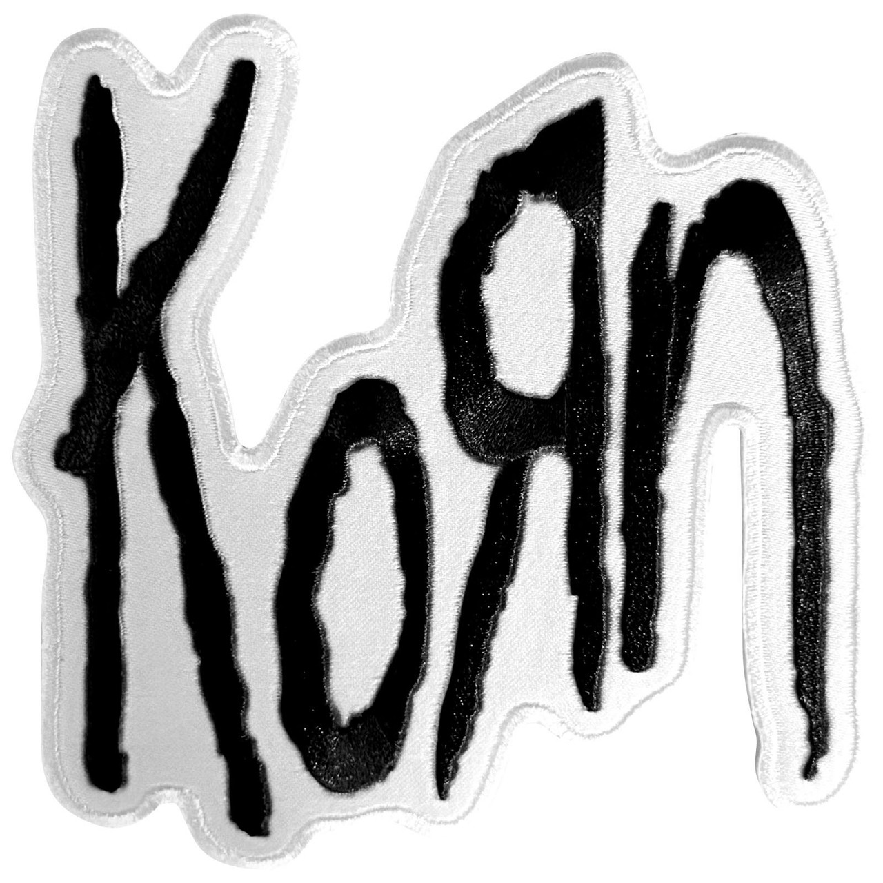 Korn 'Black Logo' Iron On Woven Patch