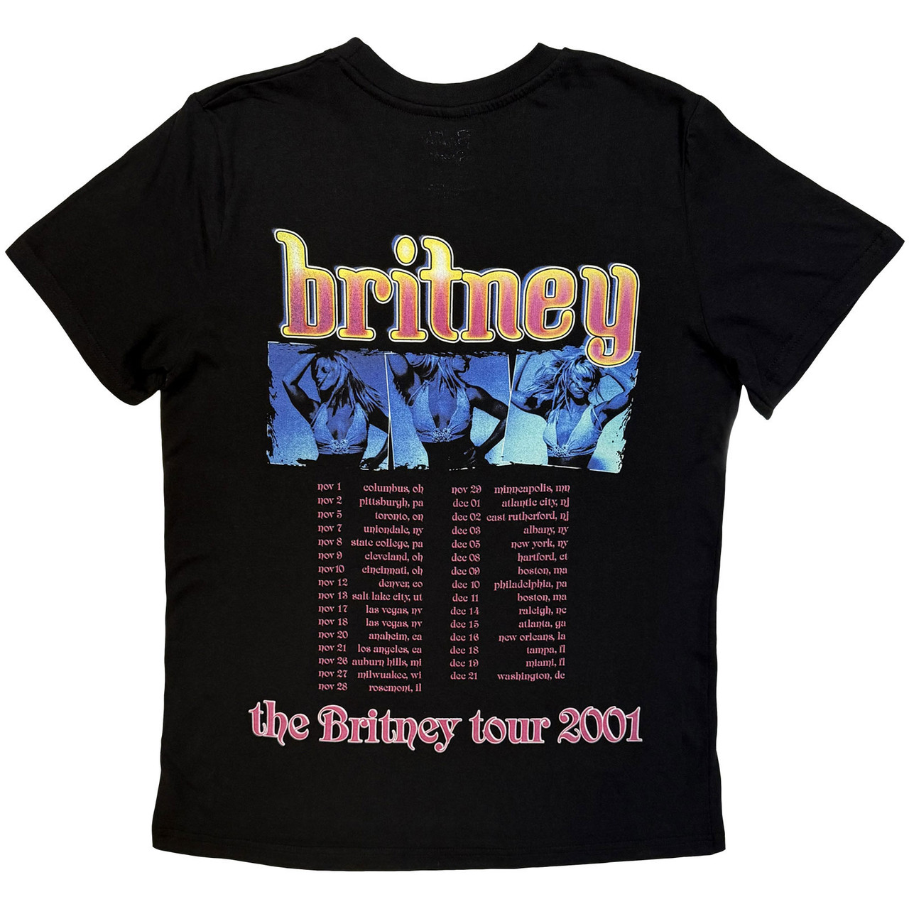Britney Spears 'Britney Tour' (Black) Womens Fitted T-Shirt