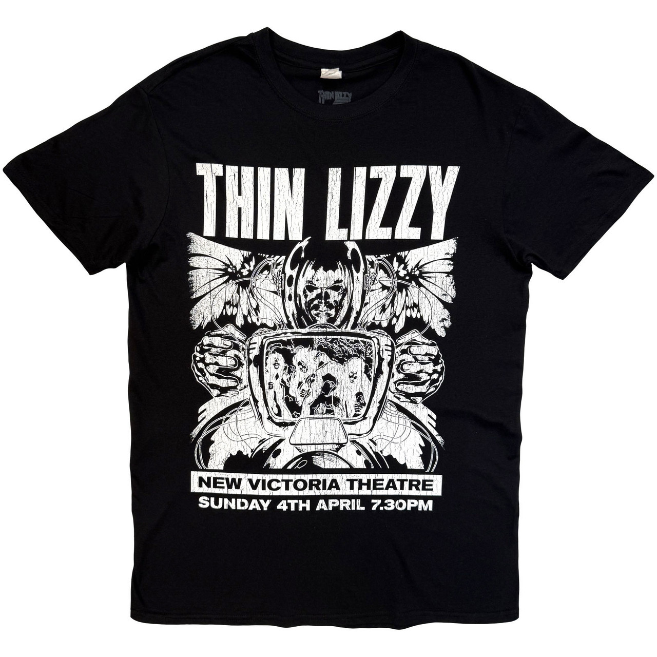Thin Lizzy 'Jailbreak Flyer Cleveland '76' (Black) T-Shirt
