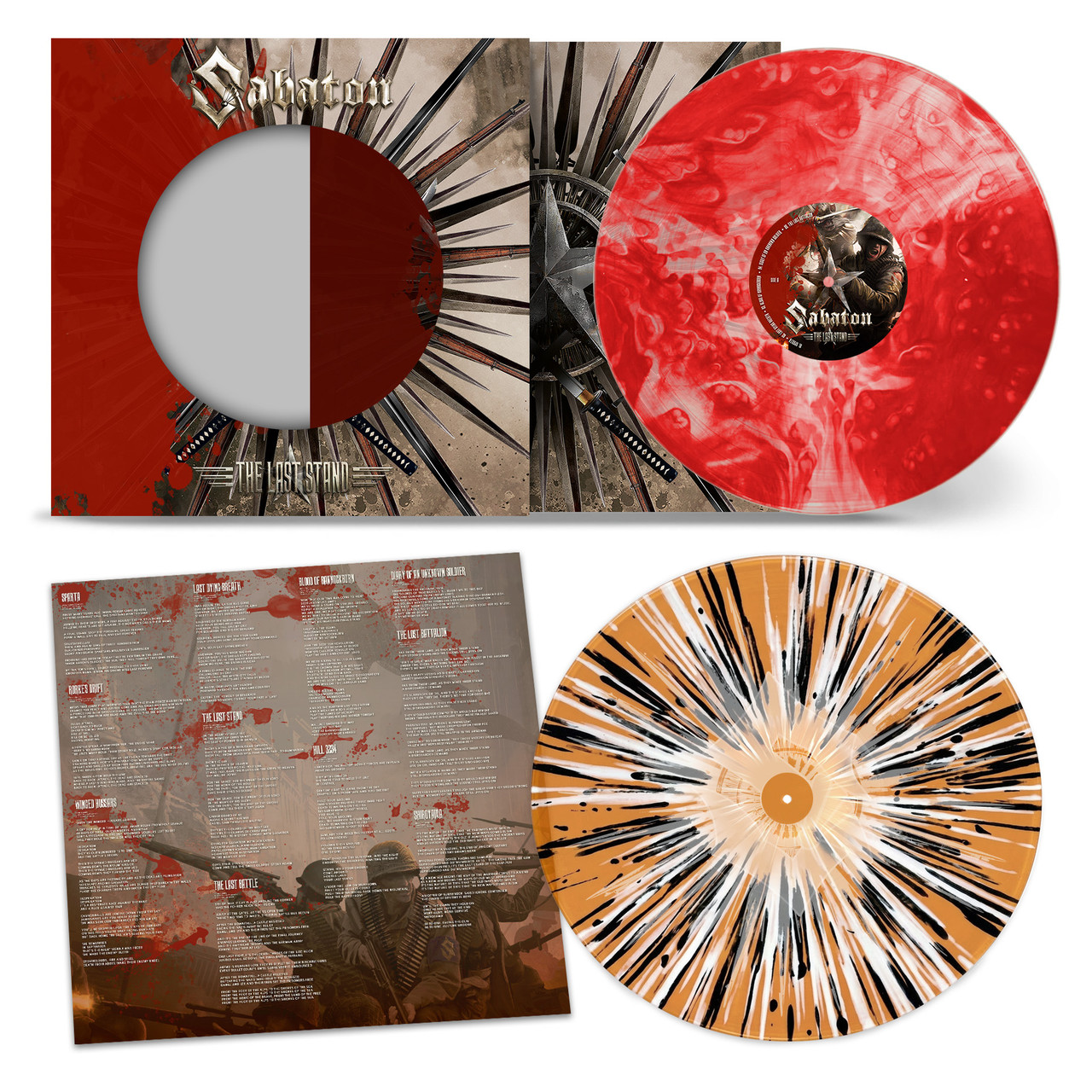 PRE-ORDER - Sabaton 'The Last Stand' (10th Anniversary) 2LP Bloodstone Marbles & Spartan Sunset Splatter Vinyl - RELEASE DATE 11th September 2026