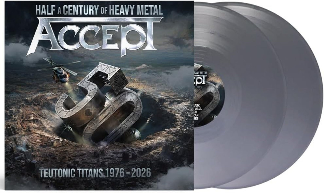 Accept 'Teutonic Titans 1976-2026' 2LP Solid Silver Vinyl