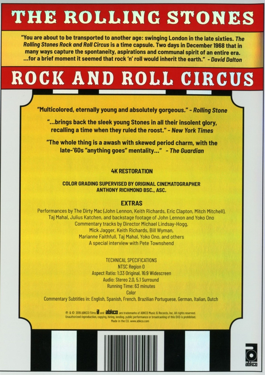 The Rolling Stones 'Rock N' Roll Circus' DVD
