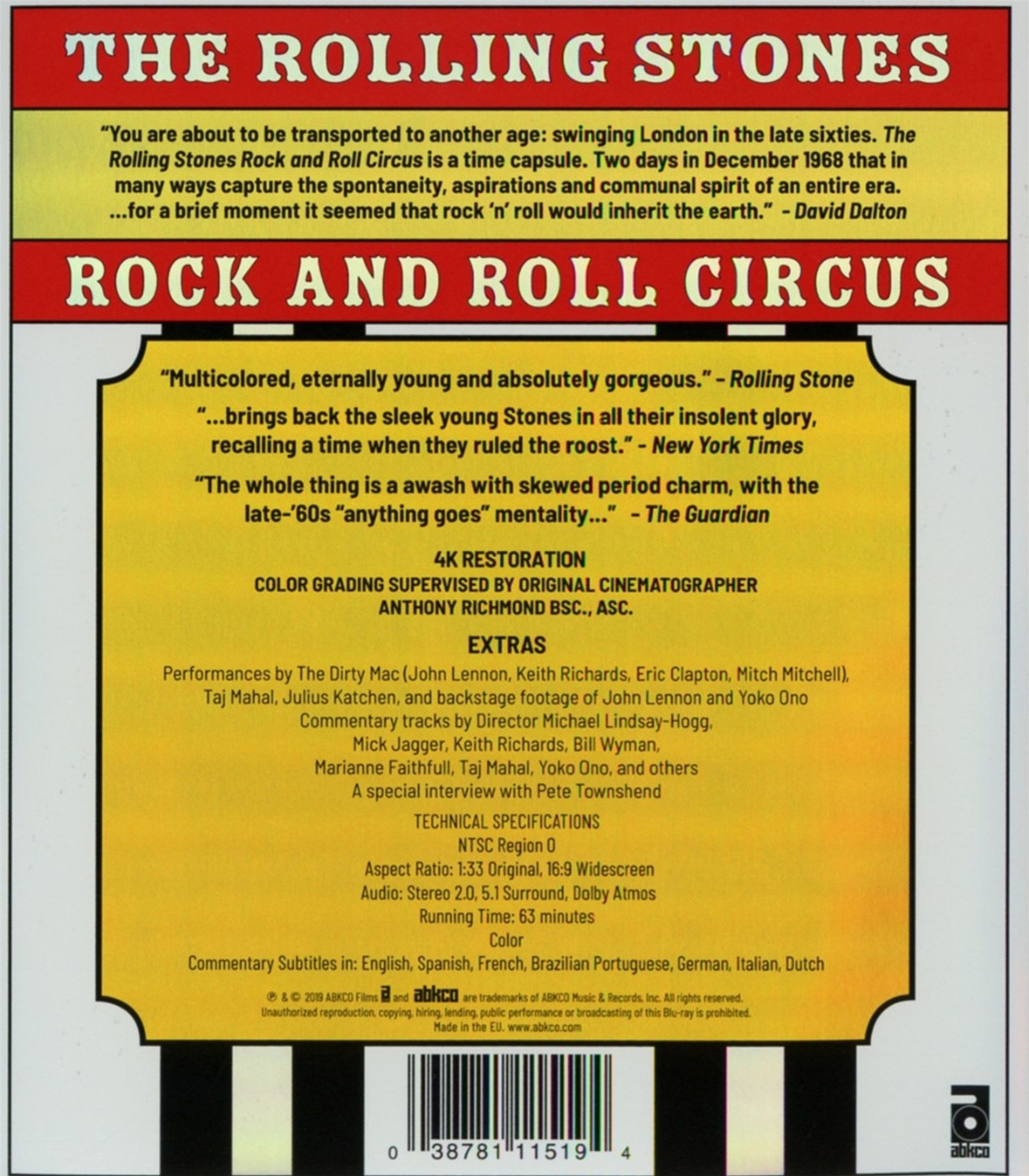 The Rolling Stones 'Rock N' Roll Circus' Blu-ray