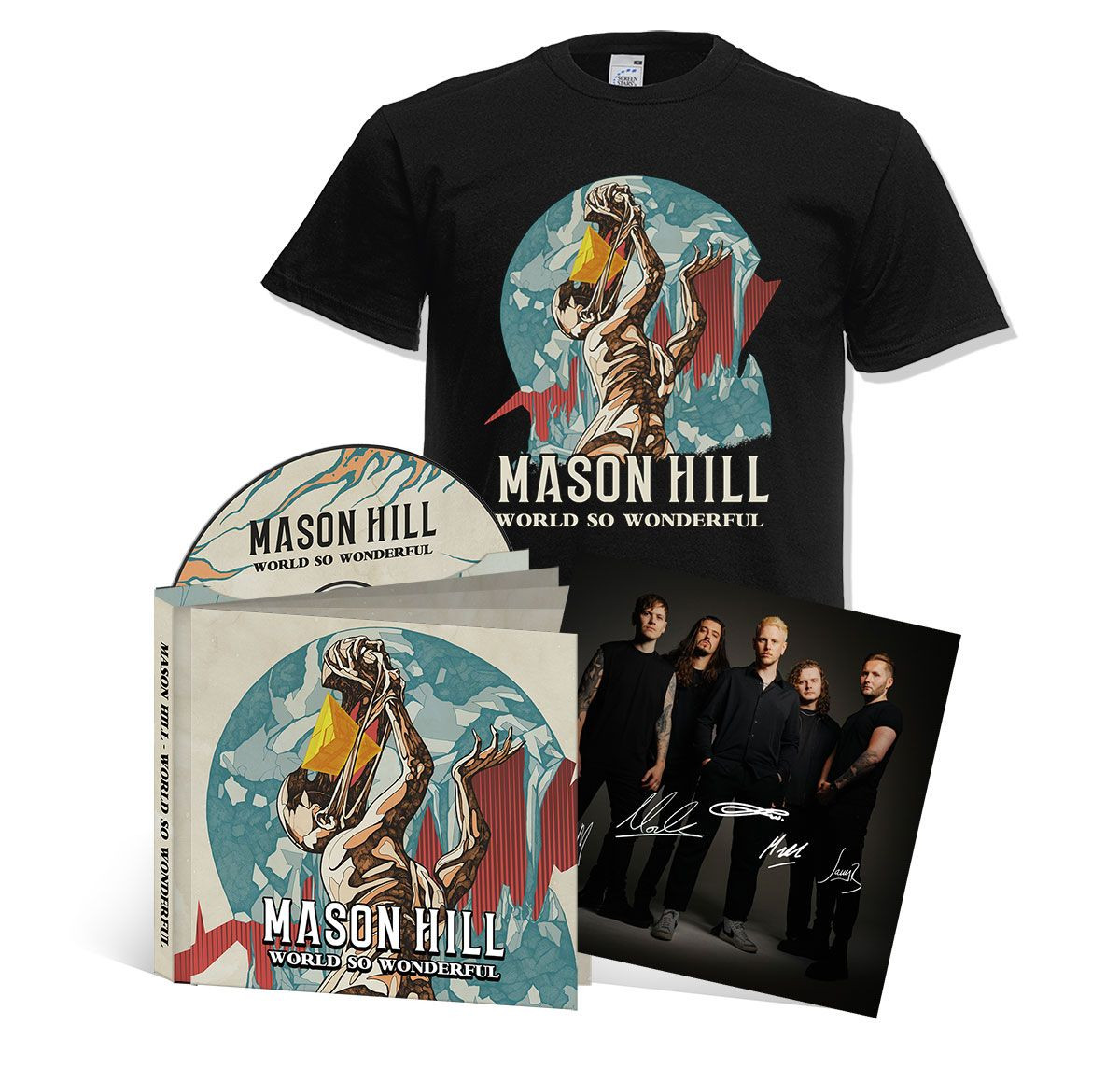 Mason Hill 'World So Wonderful' CD & T-Shirt Bundle with SIGNED CARD