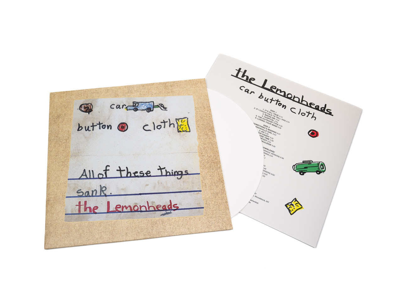 PRE-ORDER - The Lemonheads 'Car Button Cloth' (30th Anniversary) LP White Vinyl - RELEASE DATE 18th September 2026