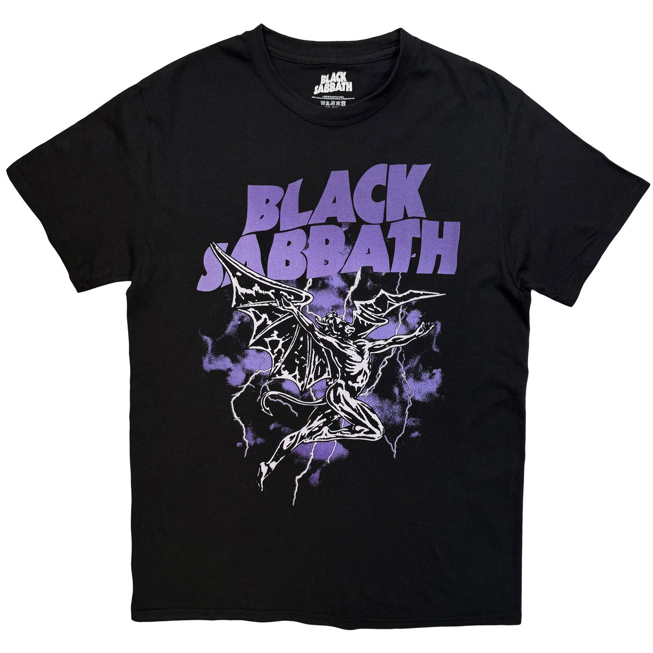 Black Sabbath 'Henry Lightning Purple' (Black) T-Shirt