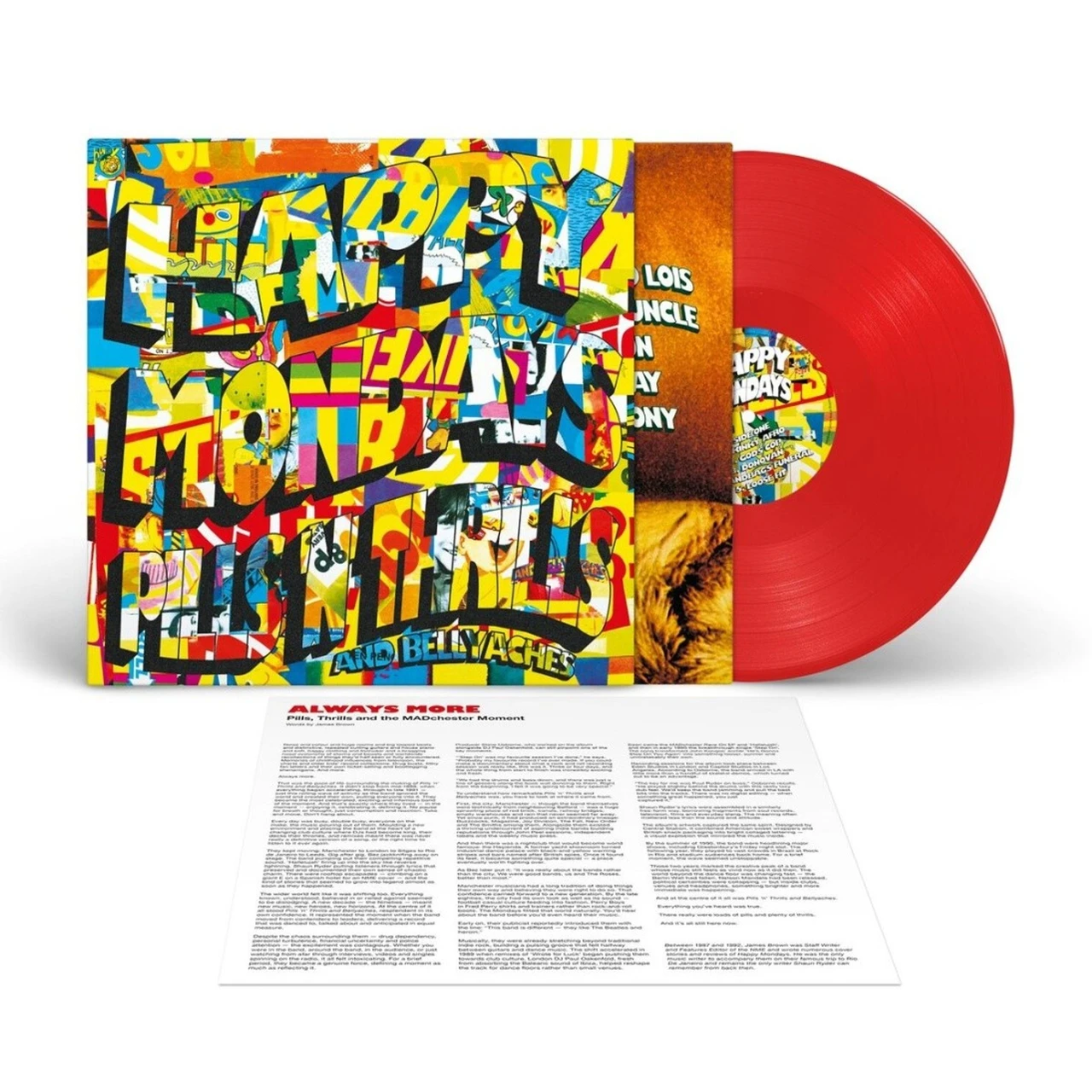 Happy Mondays ‘Pills ‘n’ Thrills and Bellyaches’ LP Red Vinyl