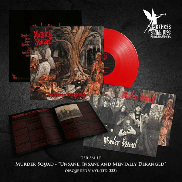 PRE-ORDER - Murder Squad 'Unsane, Insane and Mentally Deranged' LP Opaque Red Vinyl - RELEASE DATE 28th August 2026