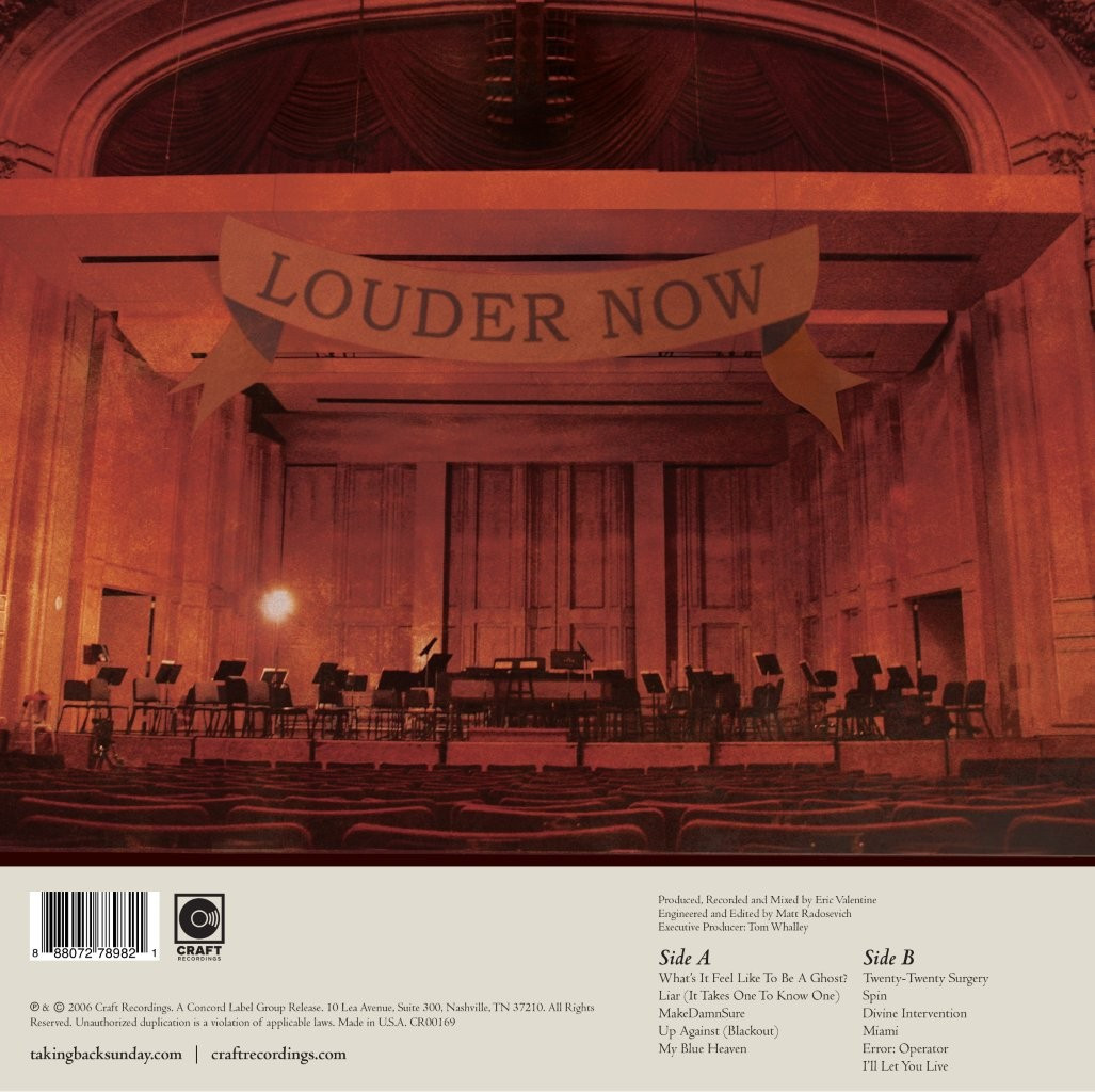 PRE-ORDER - Taking Back Sunday 'Louder Now' (20th Anniversary) LP Opaque Silver Vinyl  + 7" - RELEASE DATE 16th October 2026