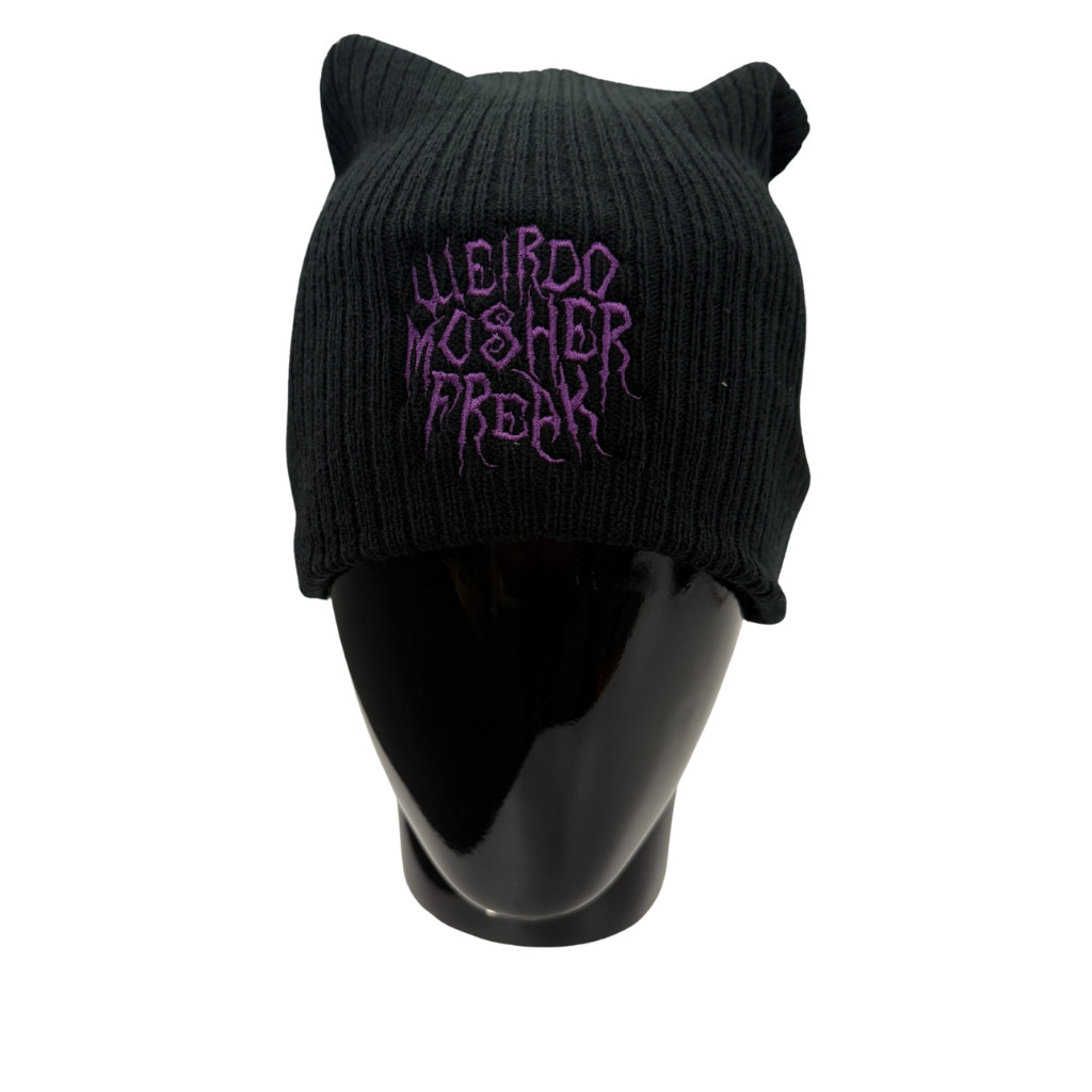 SLF 'Weirdo Mosher Freak Purple' (Black) Slouch Beanie Hat
