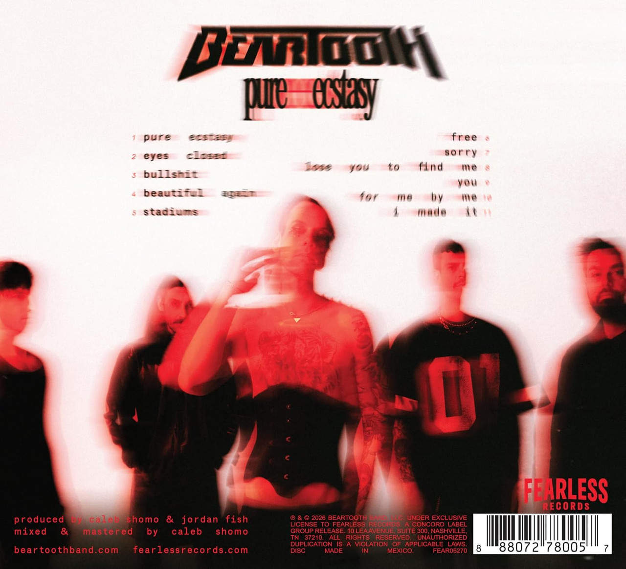 PRE-ORDER - Beartooth 'Pure Ecstasy' CD - RELEASE DATE 28th August 2026