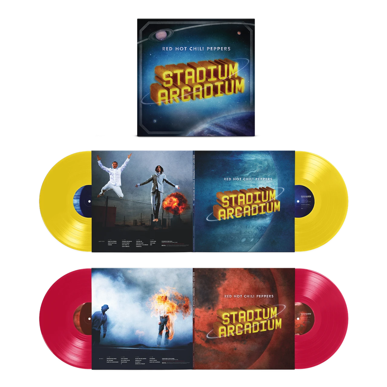 PRE-ORDER - Red Hot Chili Peppers 'Stadium Arcadium' (20th Anniversary) 4LP Canary Yellow & Apple Red Vinyl - RELEASE DATE 2nd October 2026