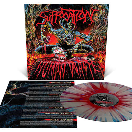 Suffocation 'Human Waste' LP Silver Red Blue Splatter Vinyl