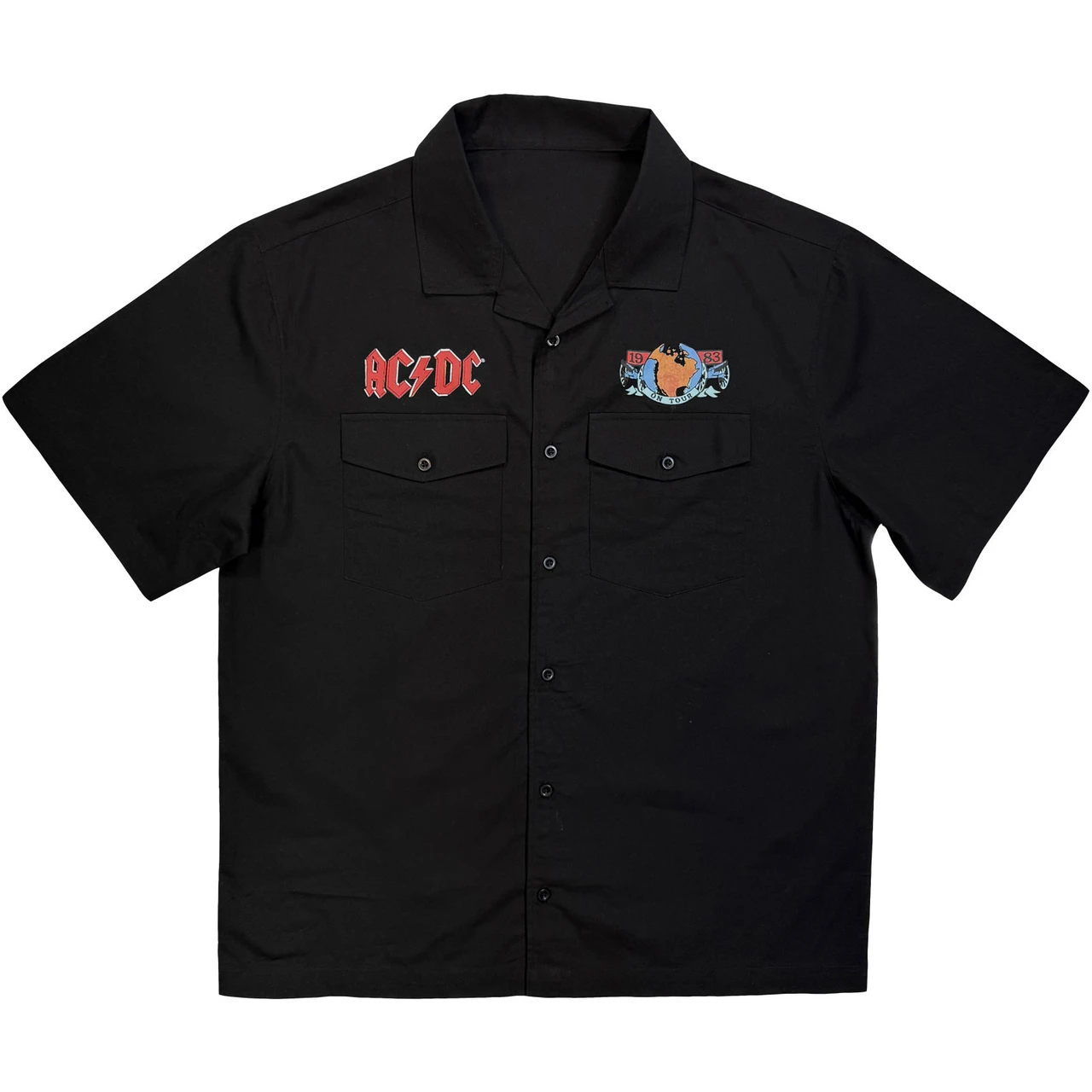 AC/DC 'On Tour '83' (Black) Casual Shirt